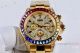 New Copy Rolex Daytona Diamond Dial Rainbow Bezel Gold watch 42mm (5)_th.jpg